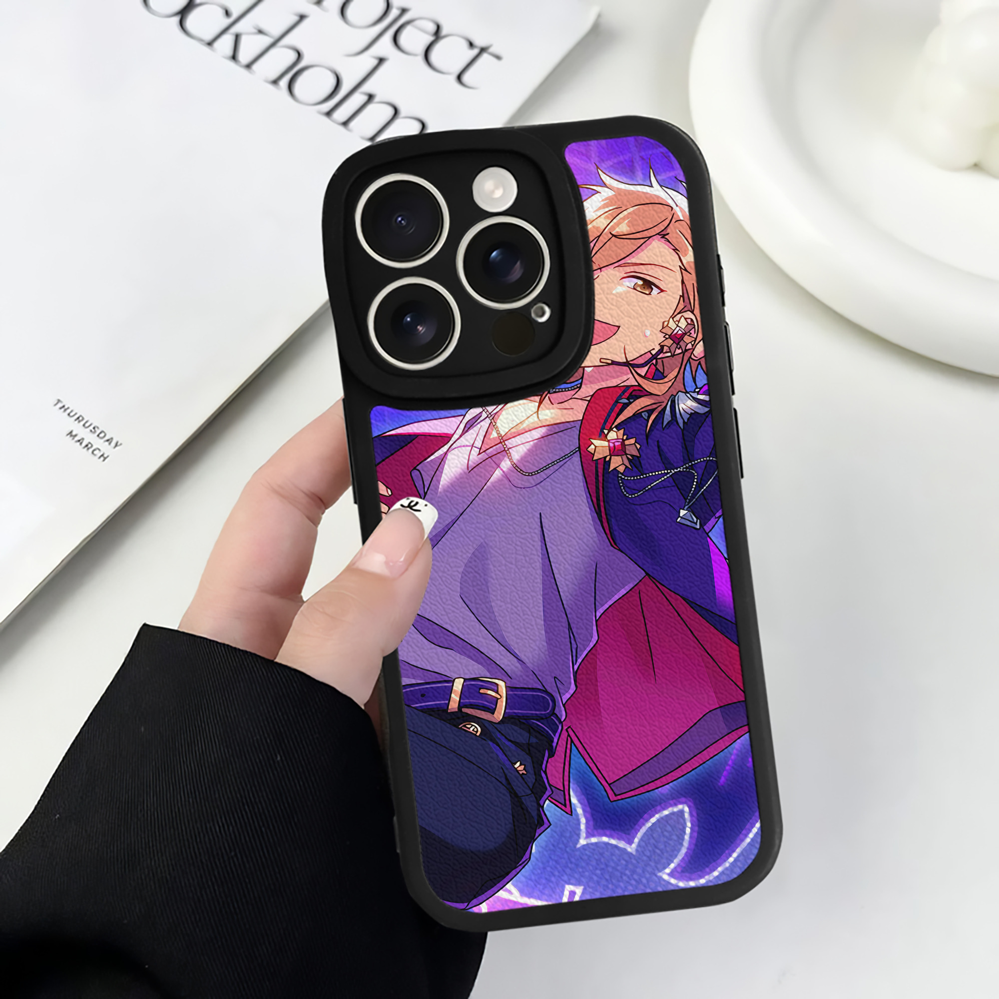 （画像用） あんさんぶるスターズ! Ensemble Stars 【iPhone 16シリーズ対応】シリコンスマホケース（レザー調） 材質：シリコン